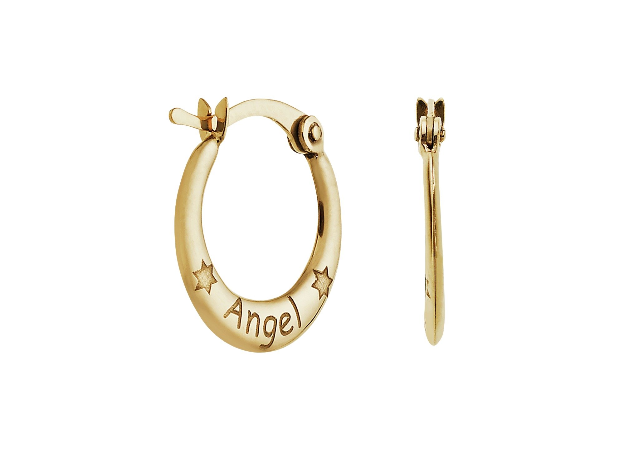 Revere Kid's 9ct Gold Angel Creole Earrings review