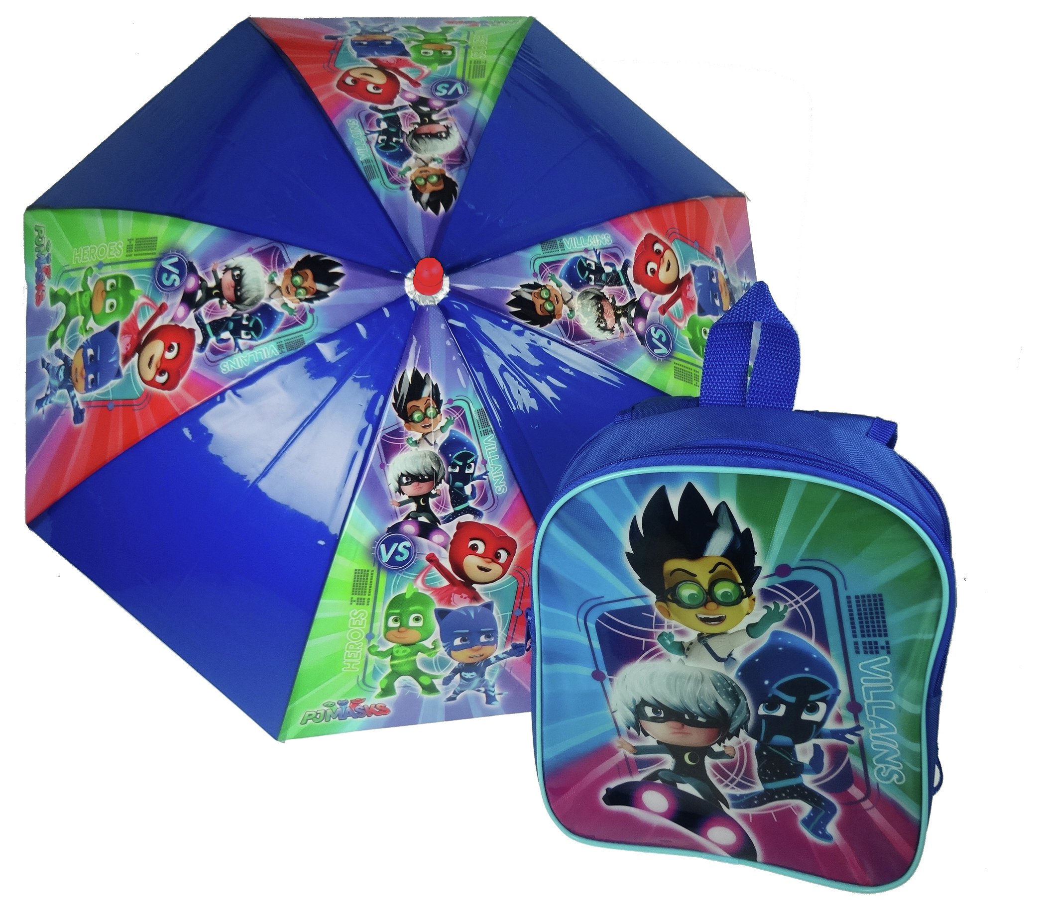 PJ Masks Reversible Backpack and Umbrella Set
