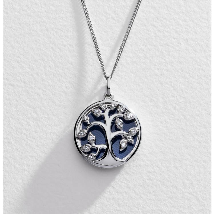 Moon & Back Silver Tree of Life Sliding Locket 0