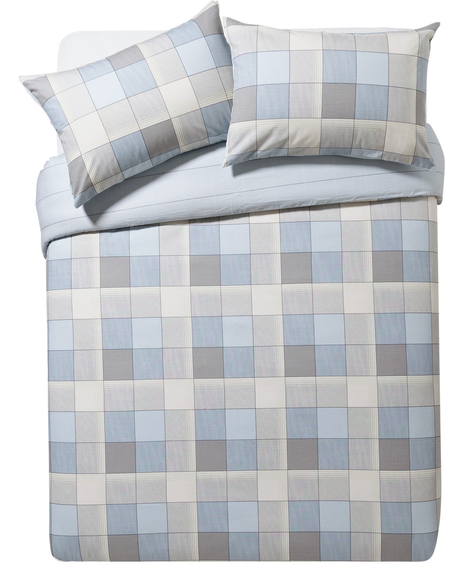 Argos Home Louis Blue Brushed Cotton Bedding Set Kingsize