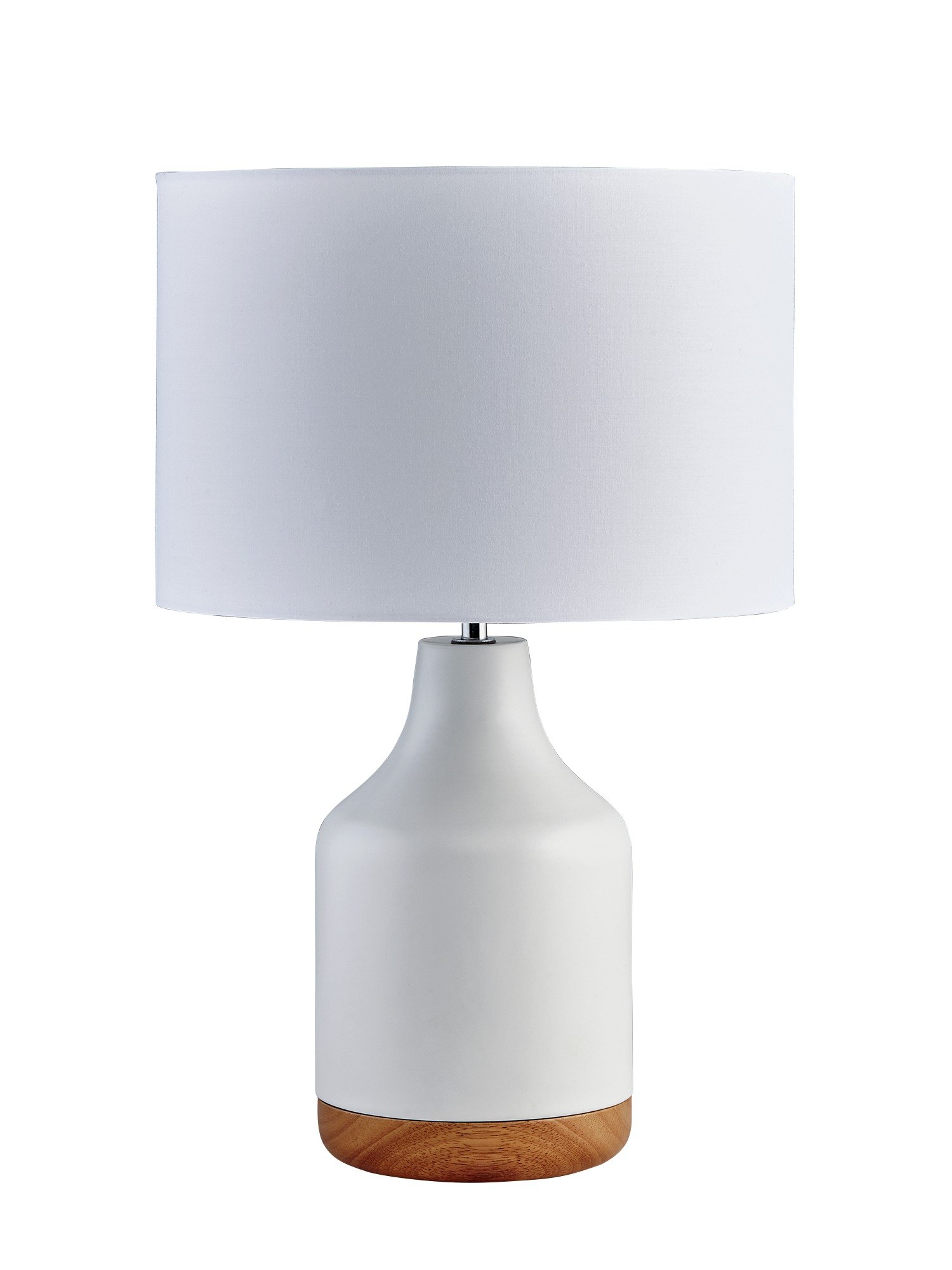 Argos Home Inca Metal & Wood Table Lamp - White