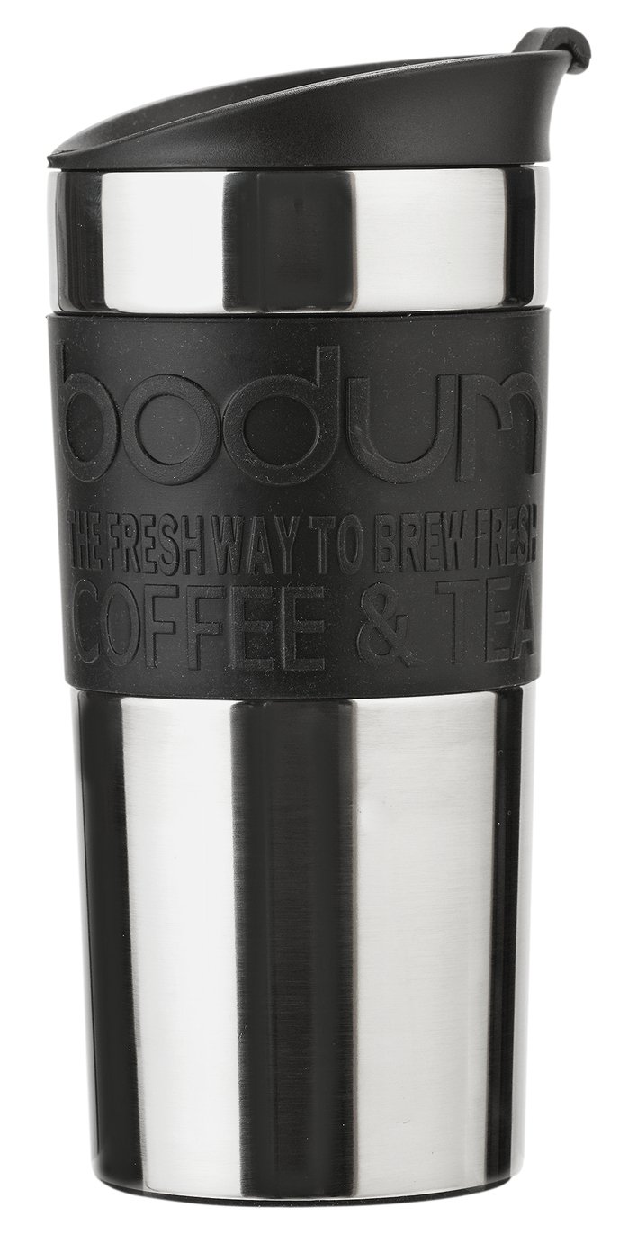 Bodum Stainless Steel and Black Travel Mug