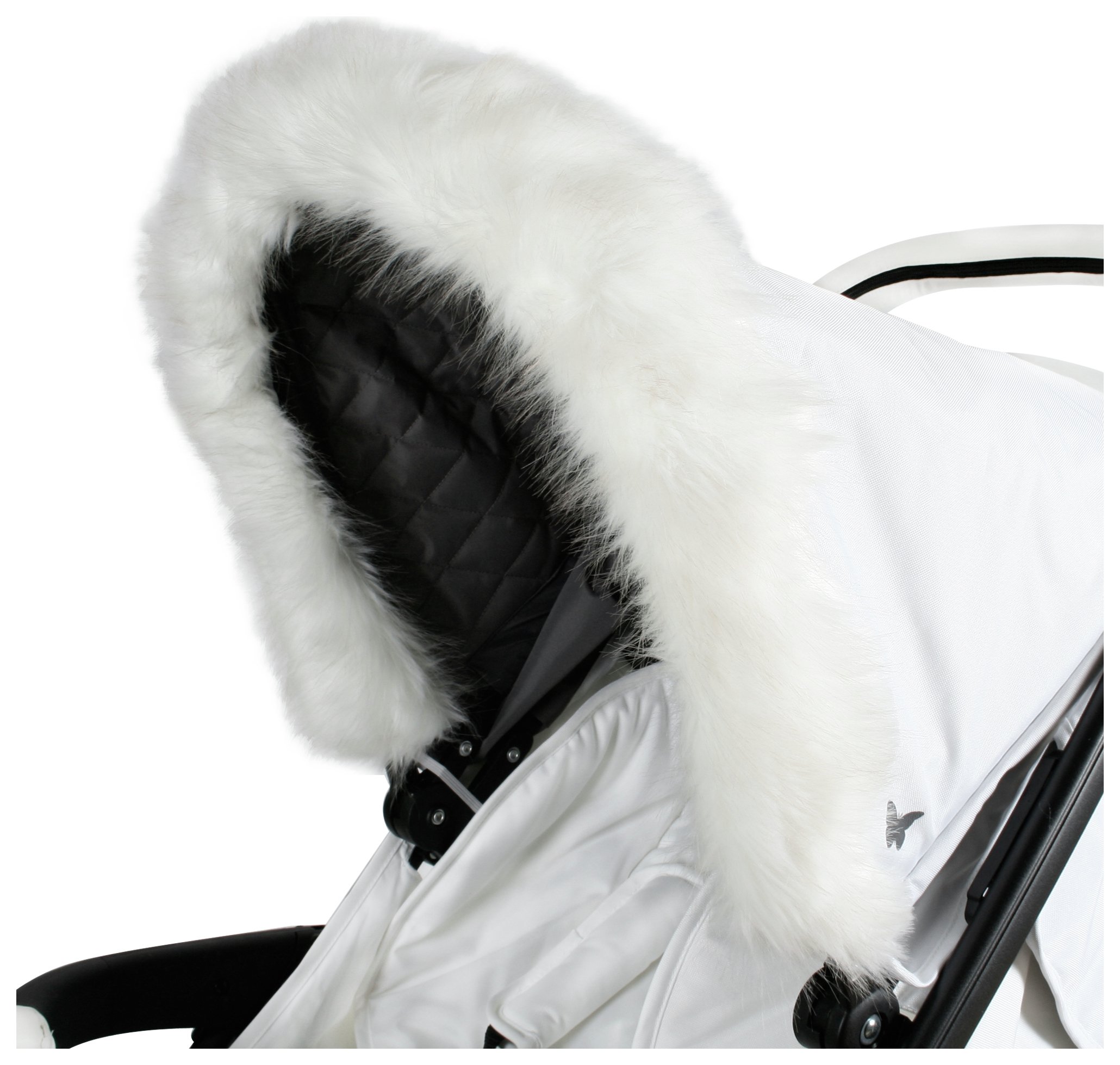 My Babiie Fur Hood Trim - White