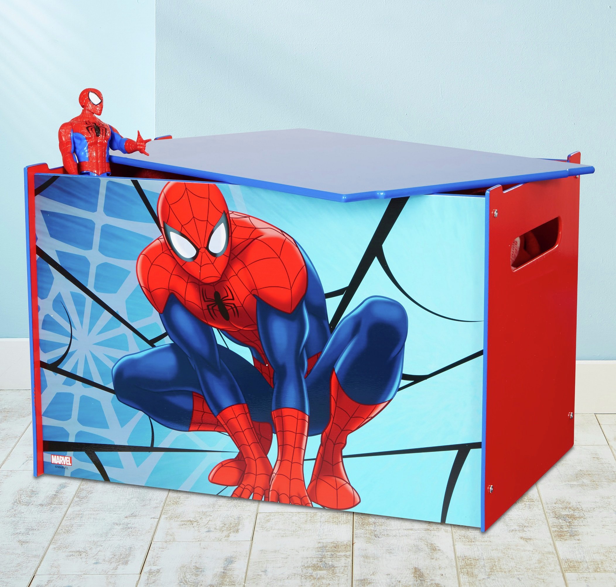 marvel spiderman oversized soft collapsible storage toy trunk