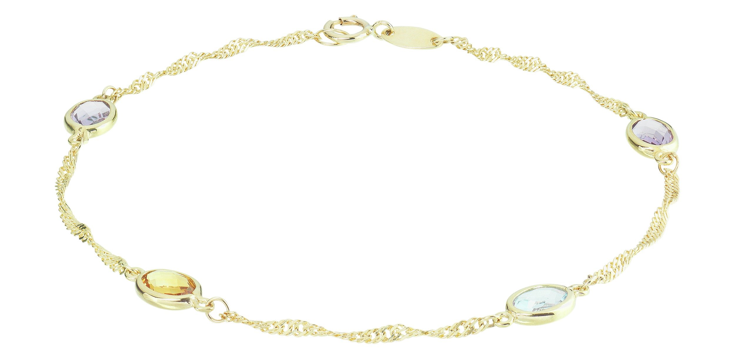 Revere 9ct Yellow Gold Semi Precious Stone Set Bracelet Review