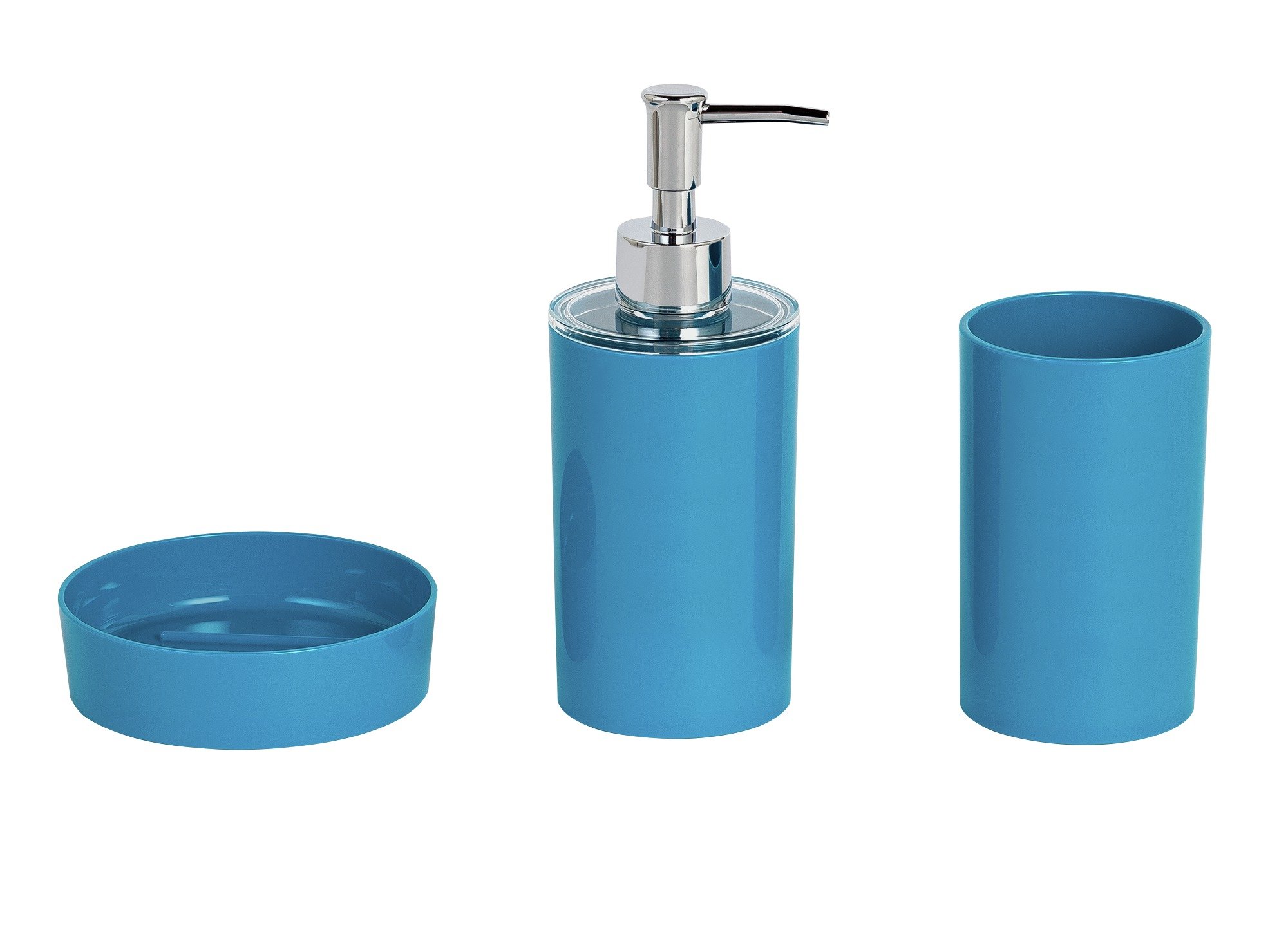 ColourMatch 3 Piece Bathroom Accessory Set - Teal