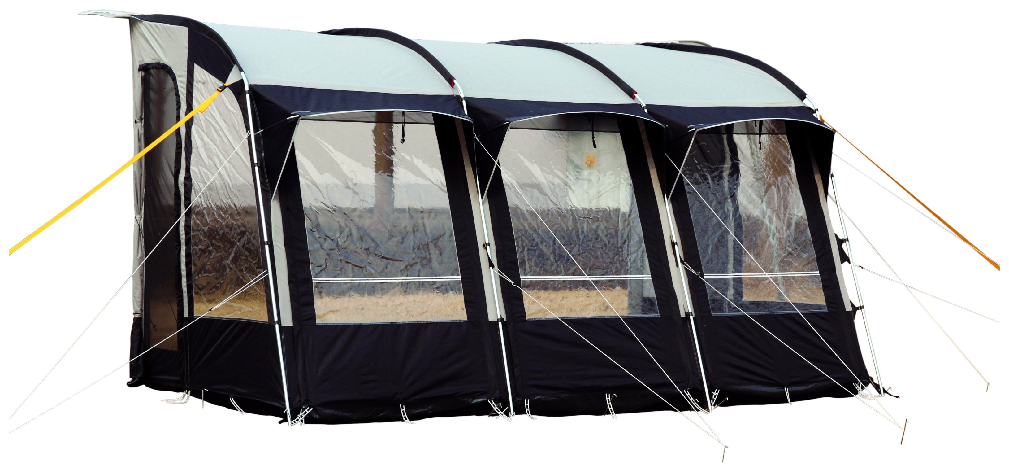 Royal Wessex Caravan Pole Awning 390 - Black & Silver