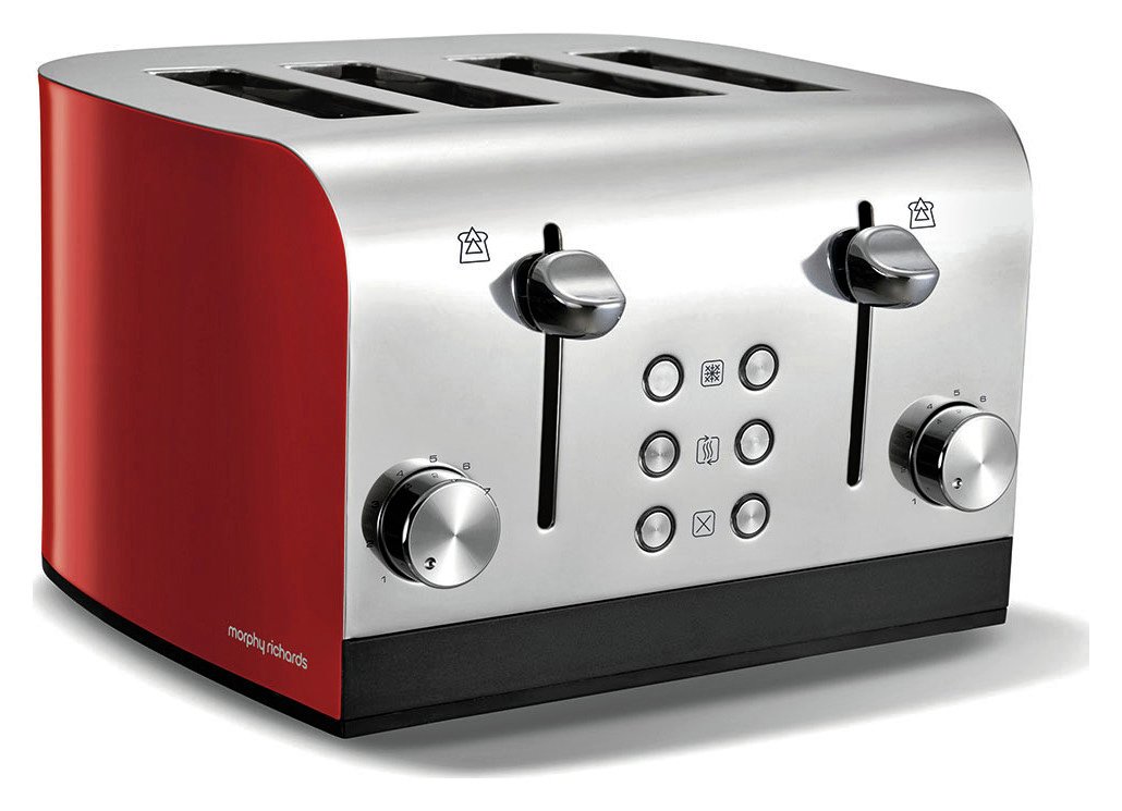 Morphy Richards Equip 4 Slice Toaster - Red