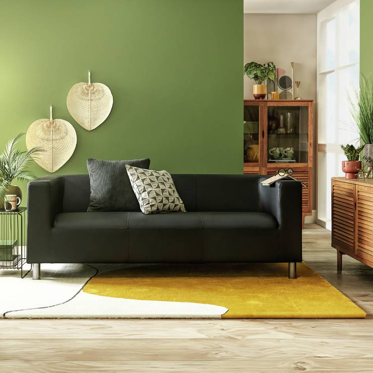 Argos Home Moda Faux Leather 3 Seater Sofa - Grey 0