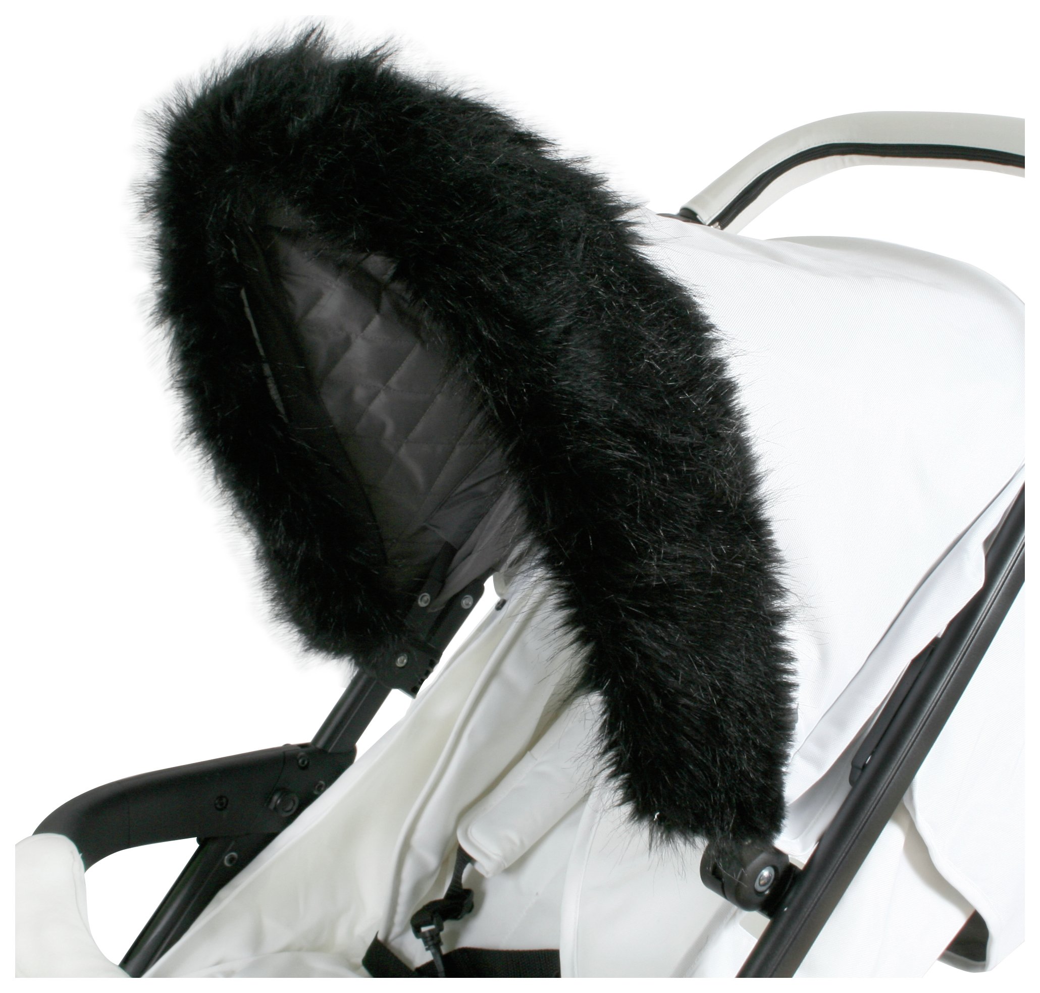 My Babiie Fur Hood Trim - Black