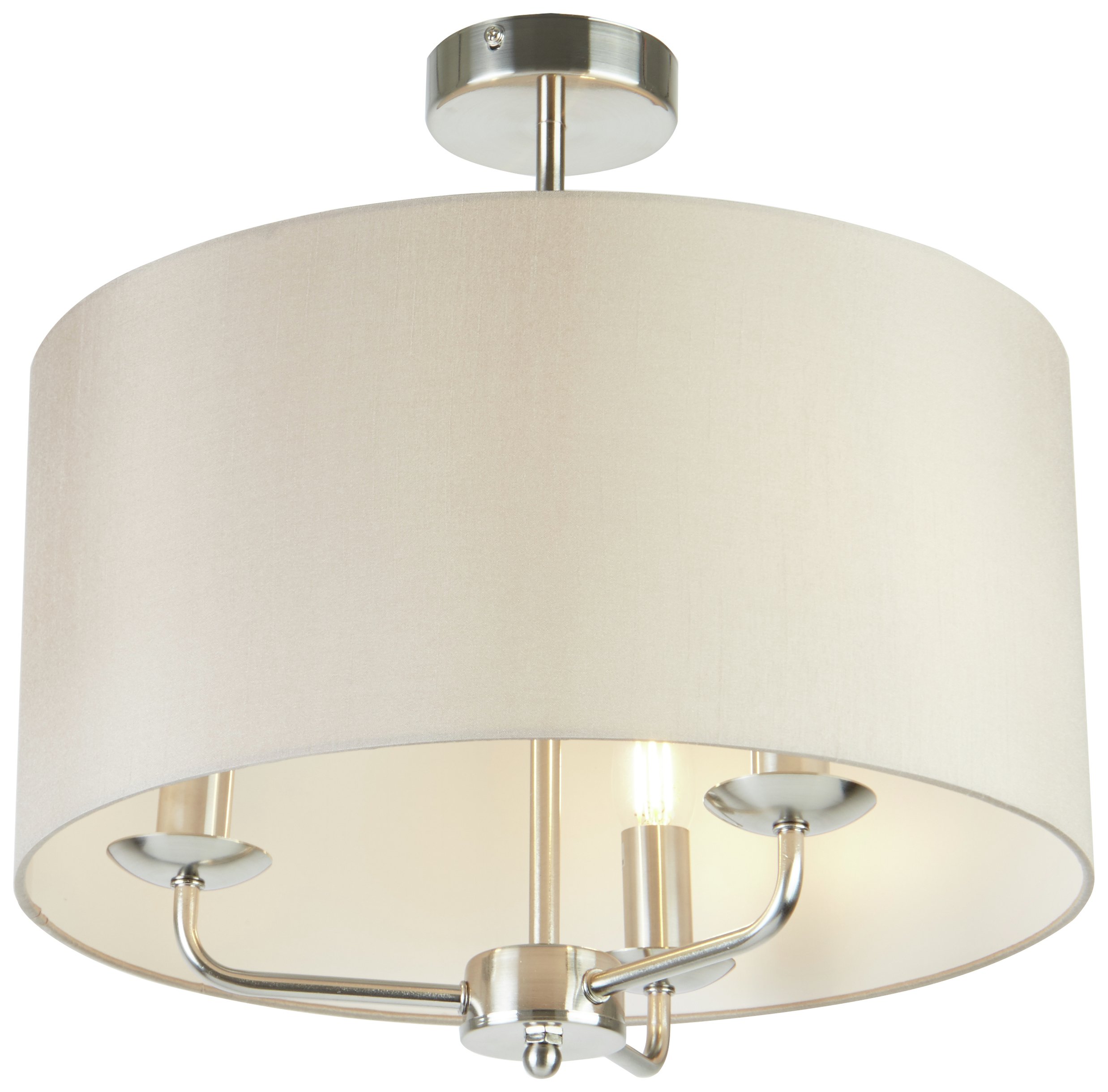 Argos Home Grace 3 Light Ceiling Fitting - Silver