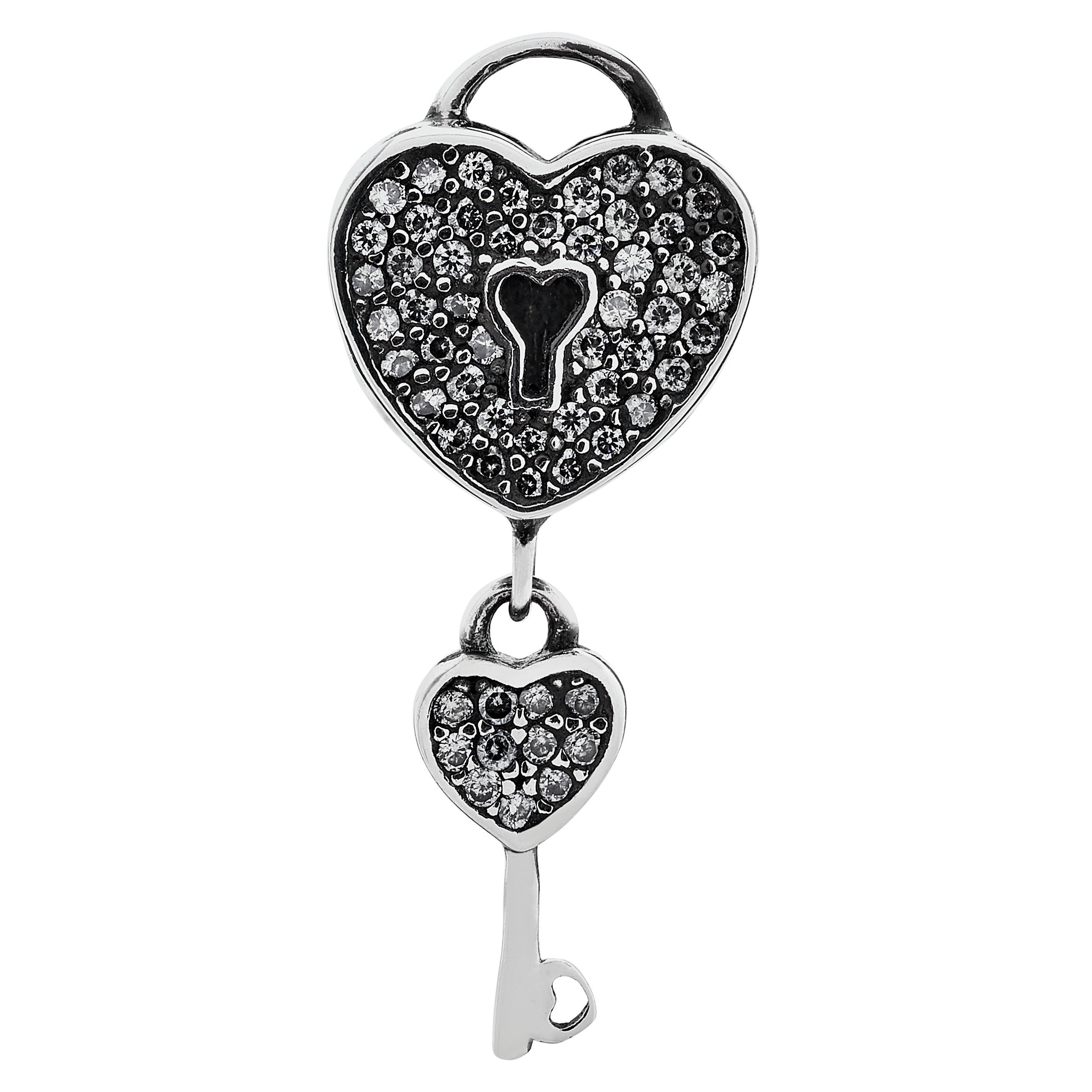 Moon & Back Sterling Silver Heart and Key Drop Charm Review