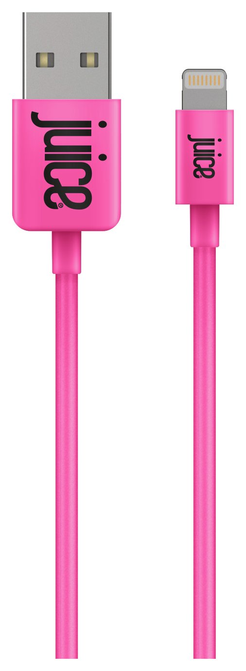 Juice USB to Lightning 1m Charging Cable - Pink