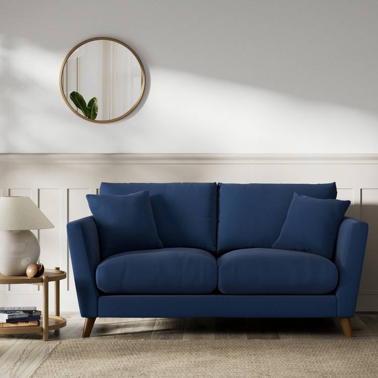 Habitat Lomond Fabric 2 Seater Sofa - Navy - Dark Leg 0