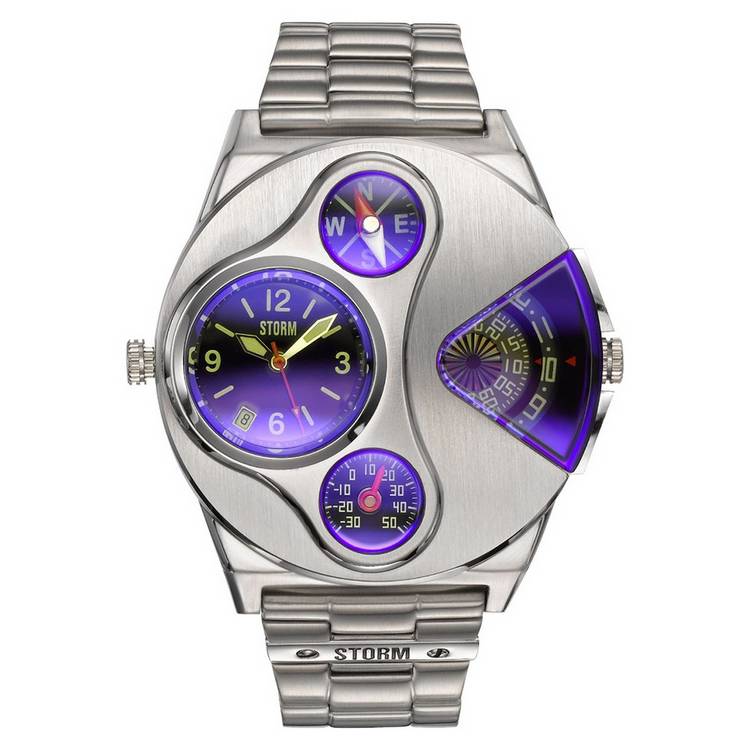 STORM V2 Navigator Stainless Steel Blue Dial Watch  0