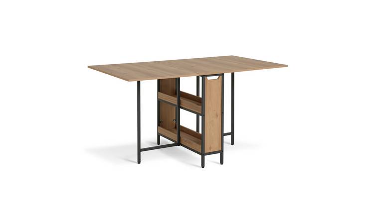 Habitat Loft Living Folding 4-6 Seater Dining Table - Oak