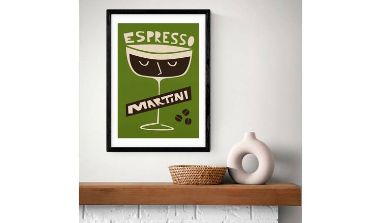 East End Prints Espresso Martini Black Frame Art Print - A3