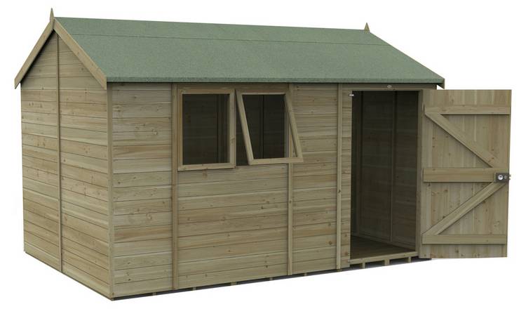 Forest Timberdale 2 Windows Reverse Apex Shed - 12 x 8ft