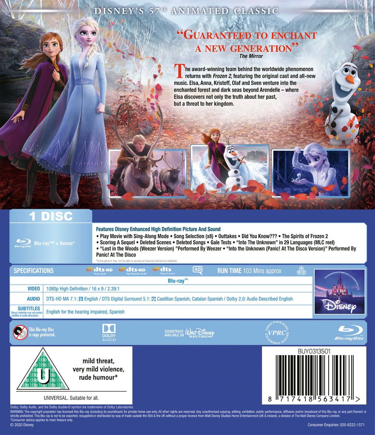 Frozen 2 Blu-Ray Review