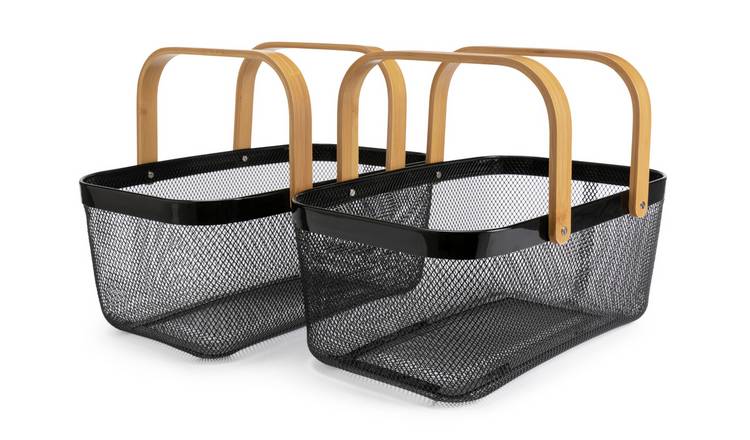 Black on sale storage baskets