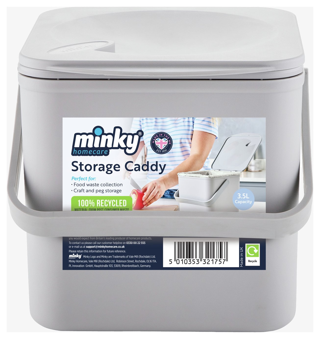 Minky Eco Waste Storage Caddy - Grey