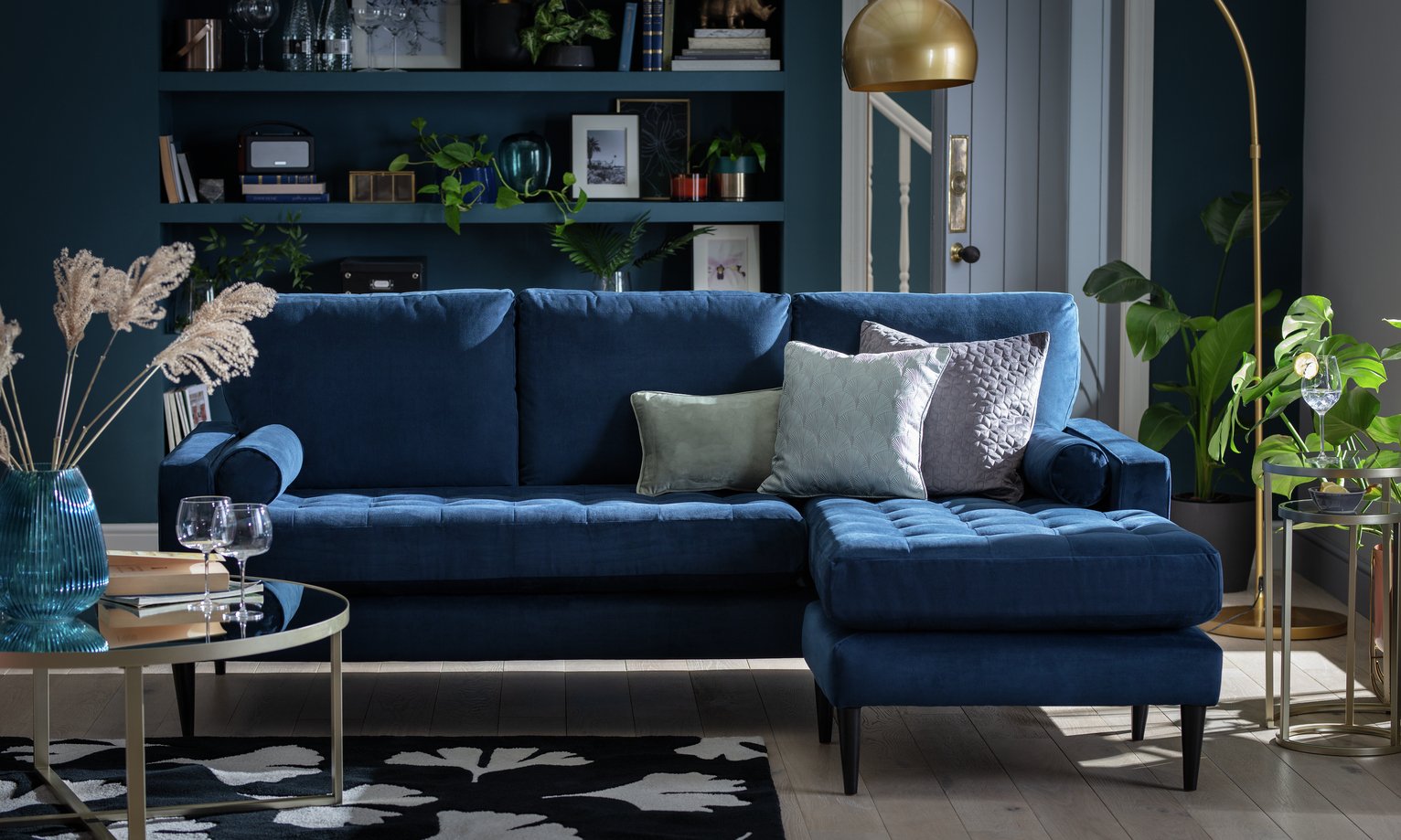 Argos Home Hudson Reversible Corner Velvet Sofa Review