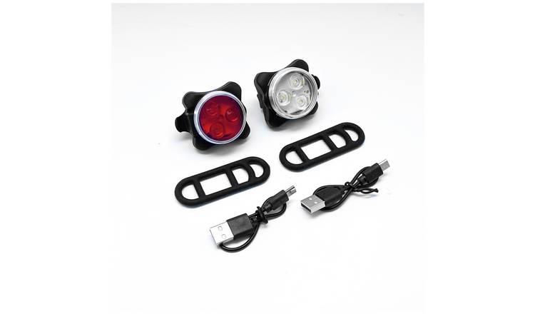 Cross USB Rechargeable Bike Light Set