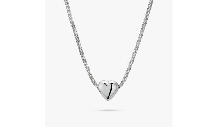 Revere Sterling Silver Mini Heart Pendant Necklace 