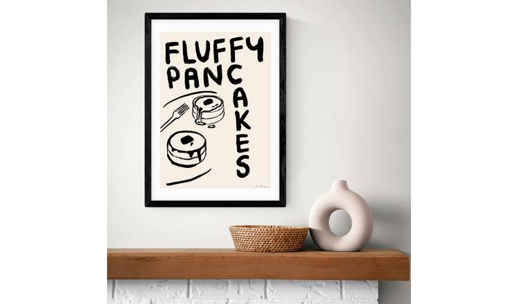 East End Prints Fluffy Pancakes Black Frame Art Print - A3