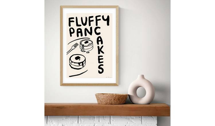 East End Prints Fluffy Pancakes Oak Frame Art Print - A3