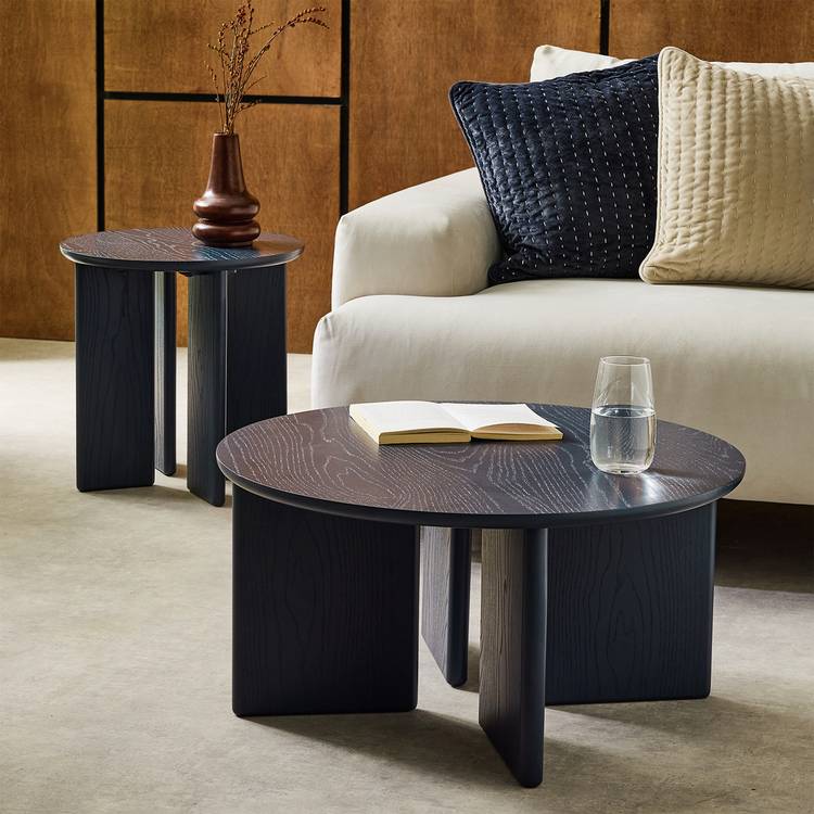 Habitat Lason Round Coffee Table -  Blue 0
