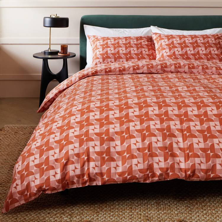 Habitat Cotton Multi Circles Geo Bedding Set - Single 0