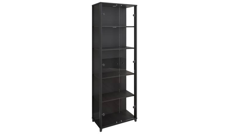 Argos Home Optima 2 Door Display Cabinet with Light - Black