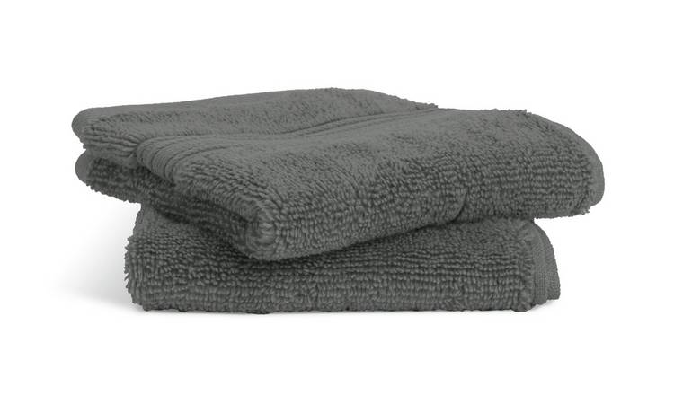 Habitat Supersoft 2 Pack Face Cloth - Slate