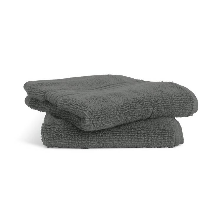 Habitat Supersoft 2 Pack Face Cloth - Slate 0