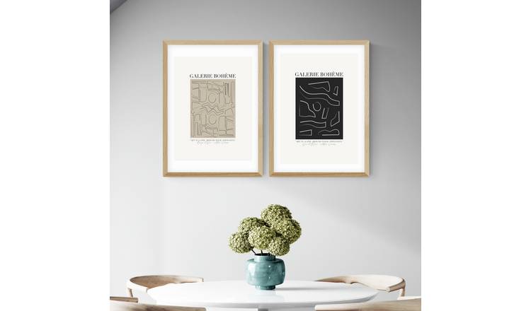 East End Prints Gallery Boheme Oak Frame Art Print - A2