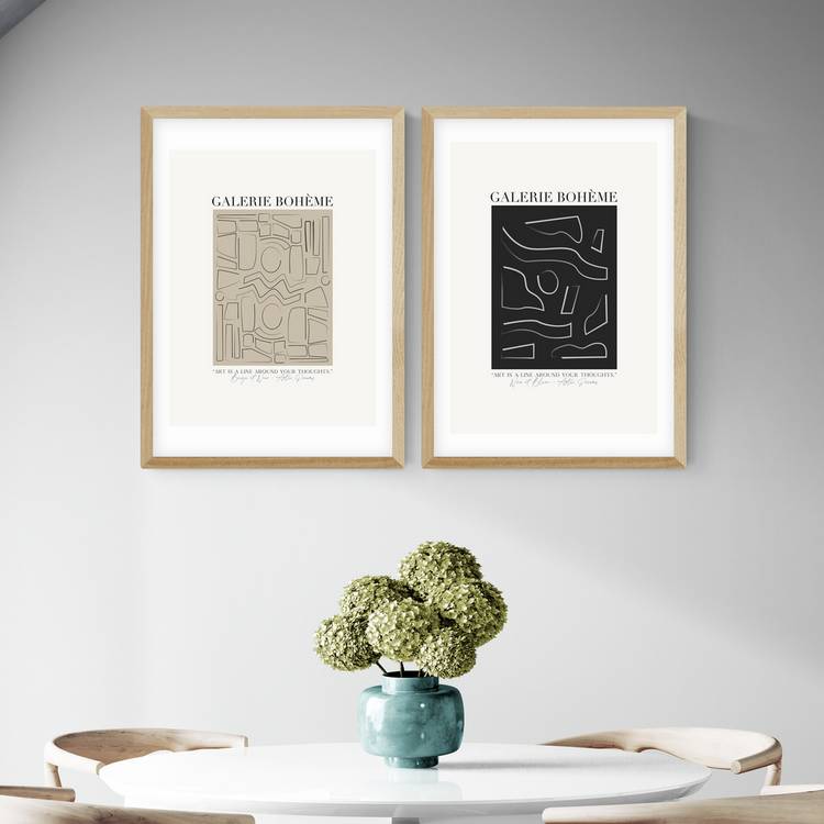 East End Prints Galerie Boheme Oak Frame Art Print  - A3 0