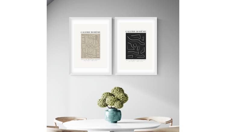 East End Prints Gallery Boheme White Frame Art Print - A3