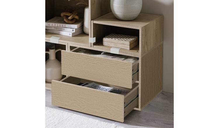 Habitat Rubrics Modular Single Drawers Unit - Oak