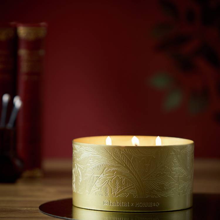 Habitat x Morris & Co. Oak & Fallen Acorn Multiwick Candle 0