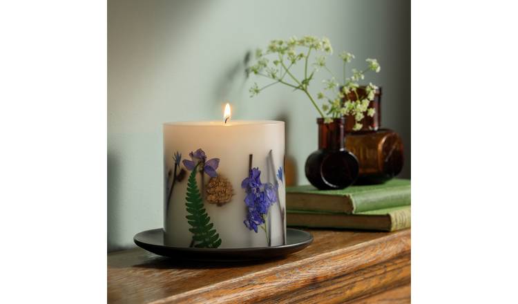 Habitat x Morris & Co. Willow & Cedarwood Pillar Candle