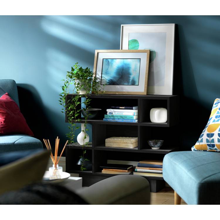 Argos Home Cubes Short Shallow Shelving Unit - Black 0
