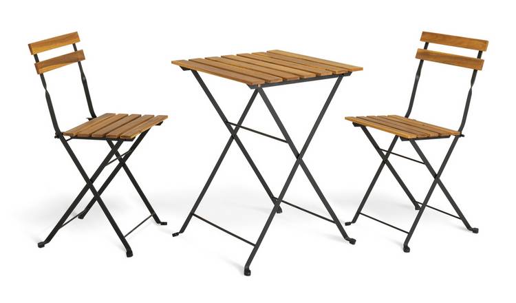 Habitat Eve 2 Seater Folding Wooden Garden Bistro Set