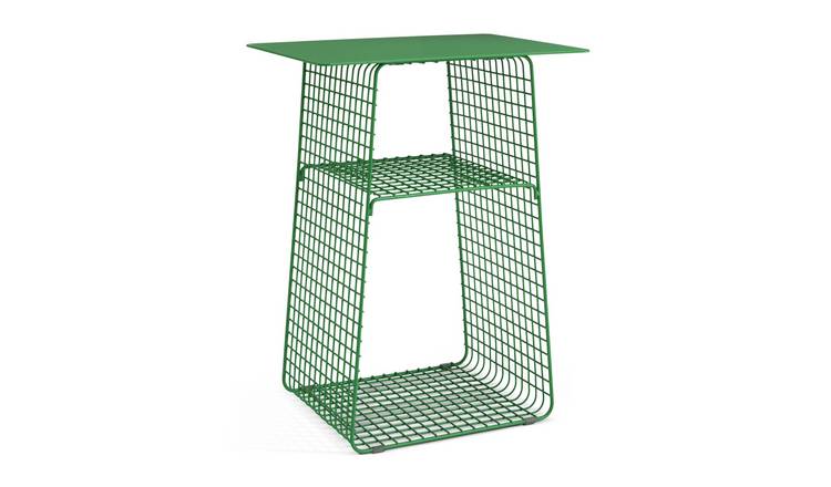 Habitat Cal Metal Bedside Table - Green