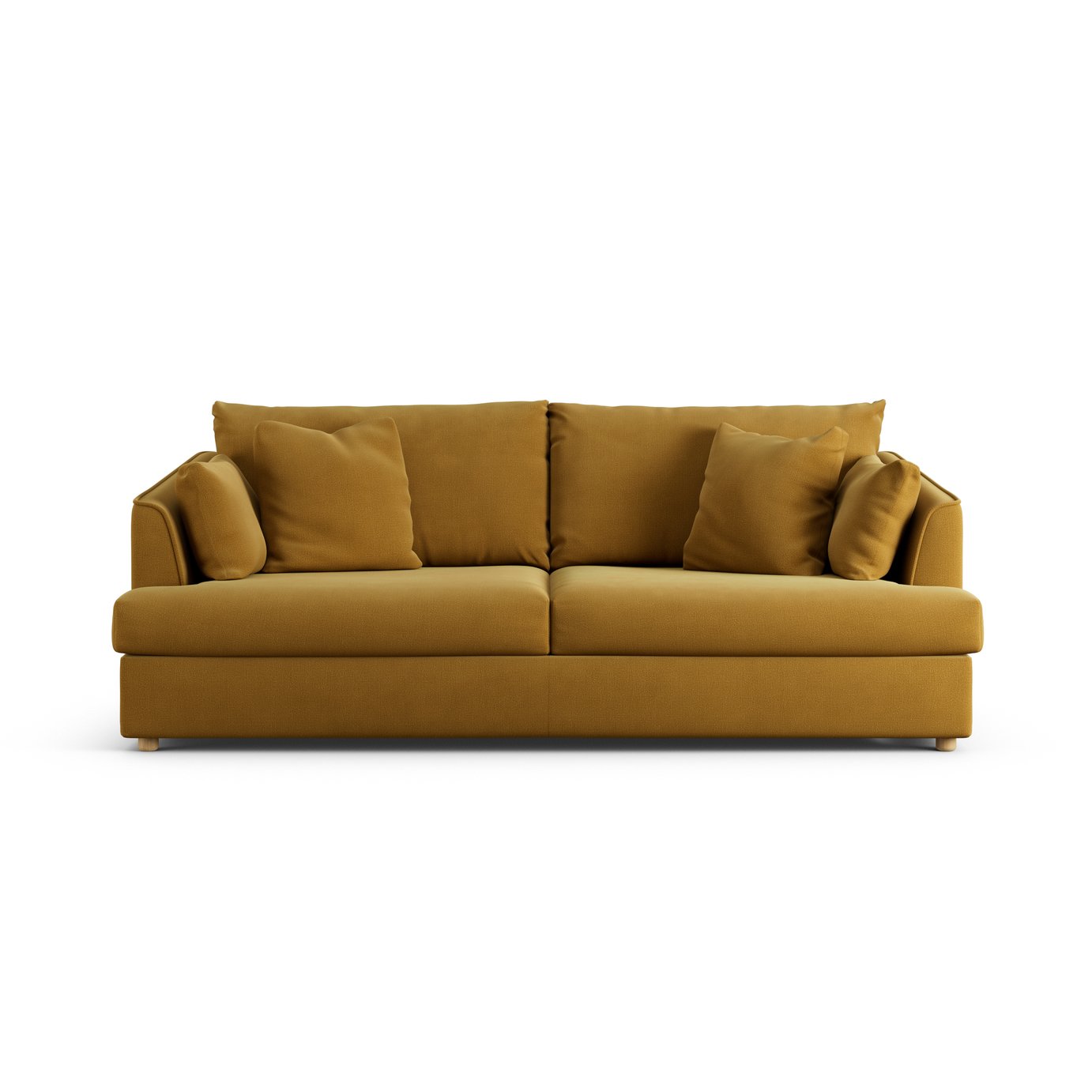 Habitat Holmfirth Fabric 3 Seater Sofa Bed - Gold