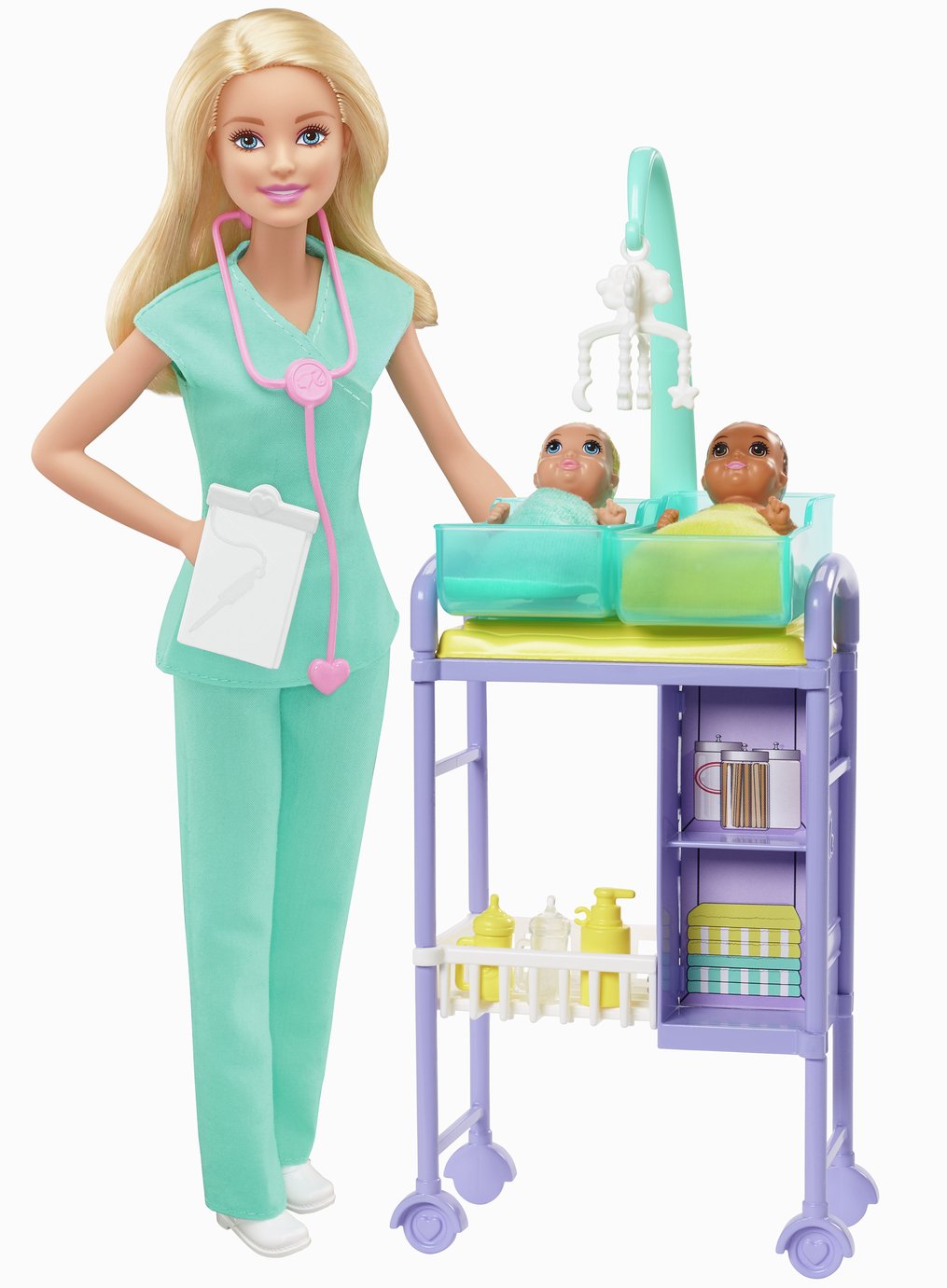 barbie careers baby doctor doll and playset