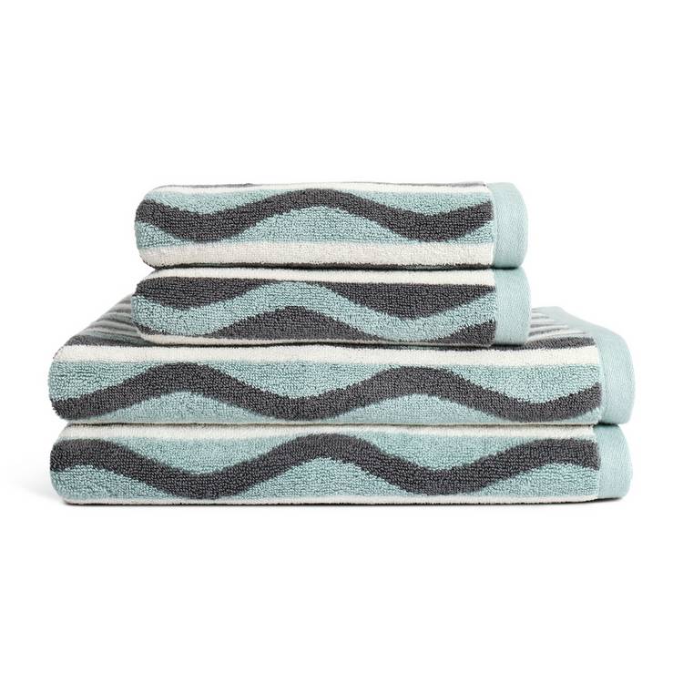 Habitat Retro Wave Geo 4 Piece Towel Bale - Multicoloured 0