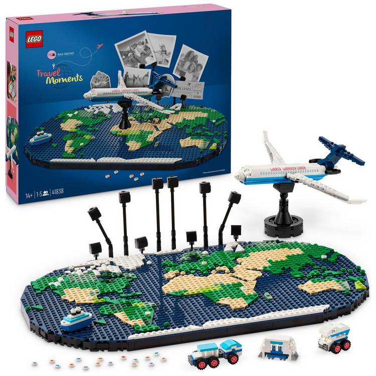 LEGO Family Travel Moments World Map Building Toy Set 41838 0