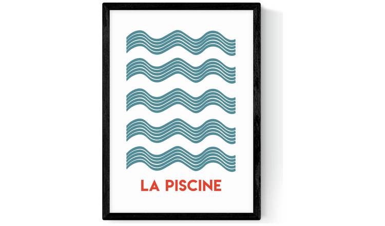 East End Prints La Piscine Black Frame Art Print - A3