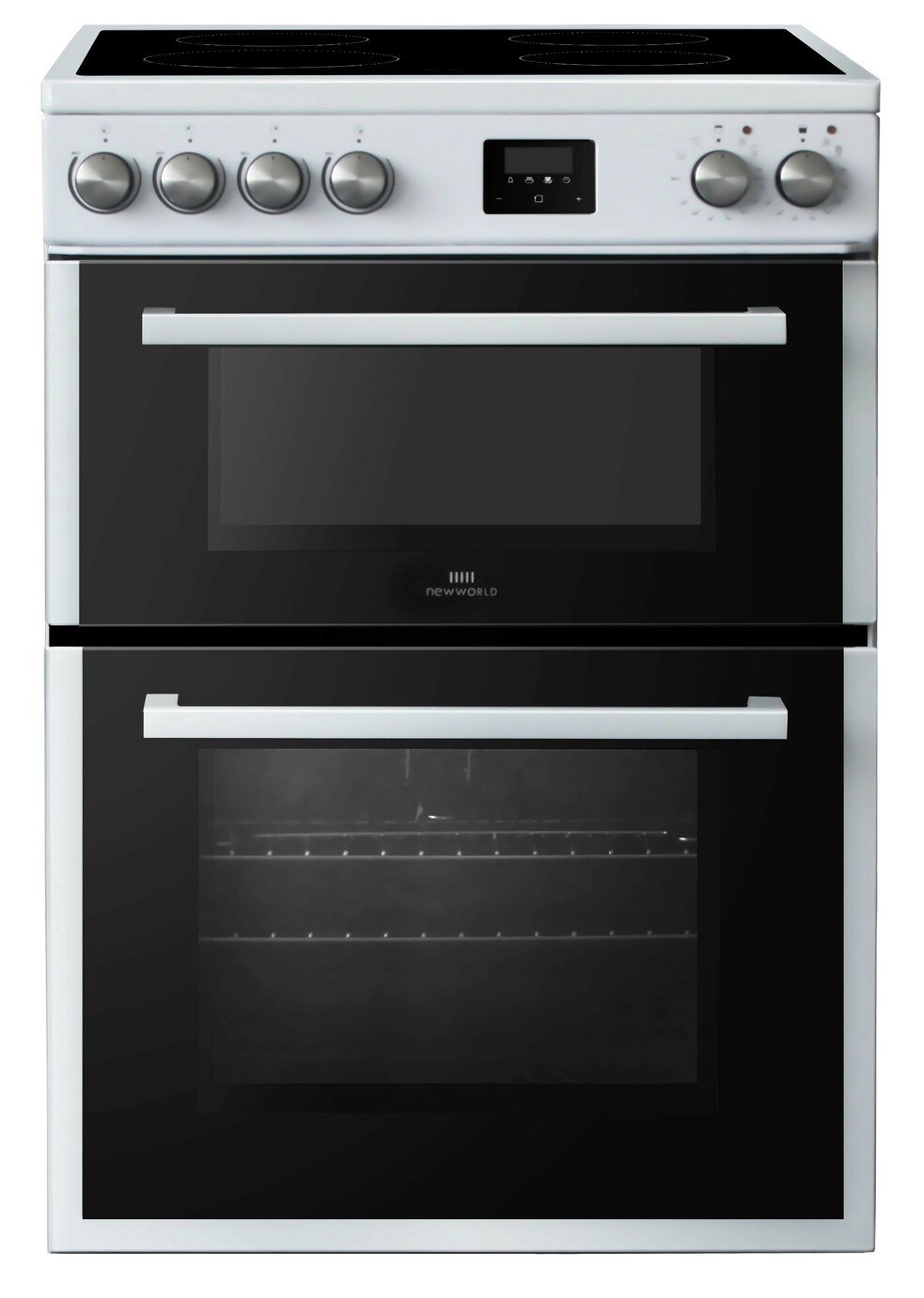 New World NWLS60DEW 60cm Double Oven Electric Cooker - White